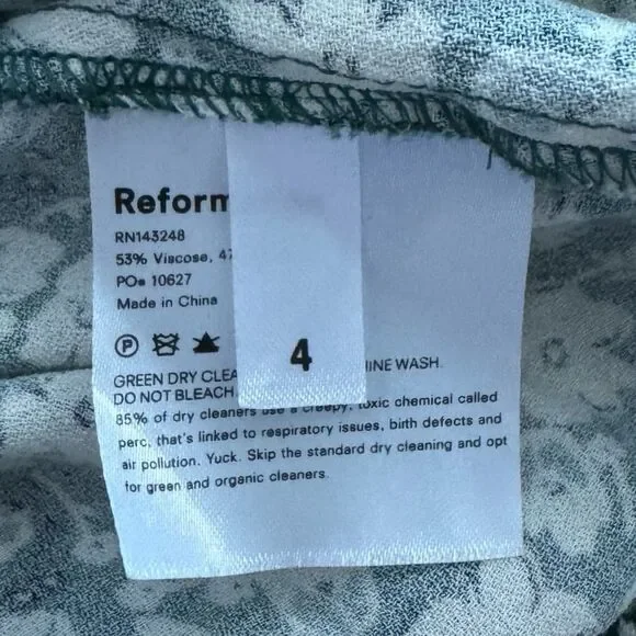 Reformation Wallflower Midi Dress in Cilantro Size 4 - Picture 11 of 12